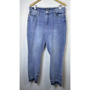 Judy Blue Jeans Women 15 Blue Boyfriend High Rise Pants Light Wash Stretch Denim